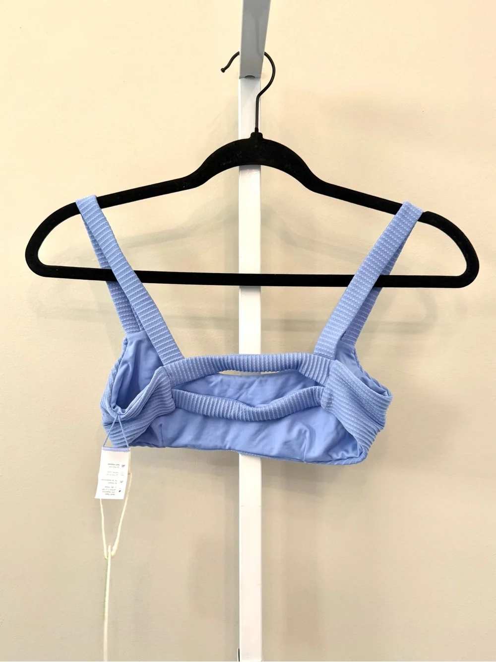 L*Space For Anthropology Jess Ribbed Bikini Top Light Blue Size XS NWT Swim